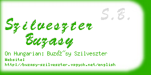 szilveszter buzasy business card